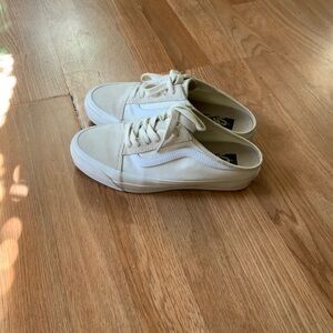Vans premium old skool mule rio turtle dove mule sneakers, size 7
